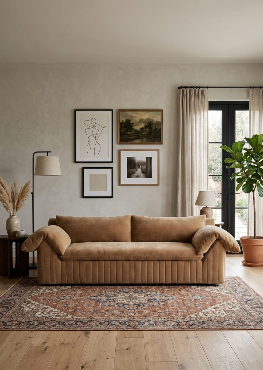 Verona Plush 3 Seater Sofa Set