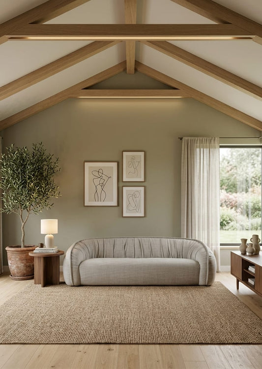 Aurelle Curve Three Seater Sofa Set