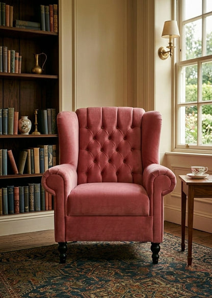 Rose Velvet Luxury Single Sofa Chair