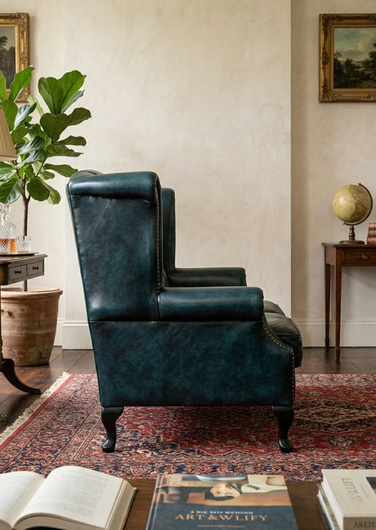 Regal Wingback Chesterfield 2 Seater Sofa Set