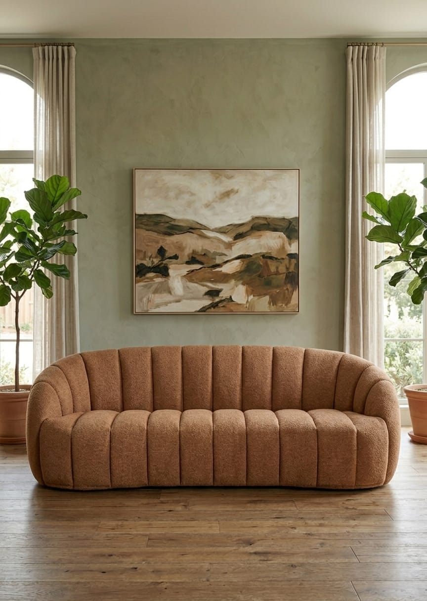 CurveLine Modern 3 Seater Sofa Set
