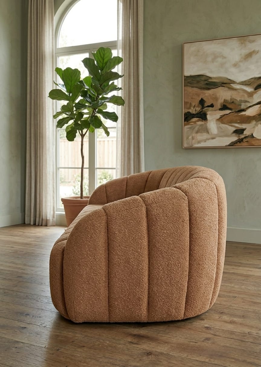 CurveLine Modern 3 Seater Sofa Set