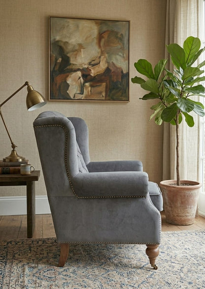Oxford Grey Luxury Single Sofa Chair