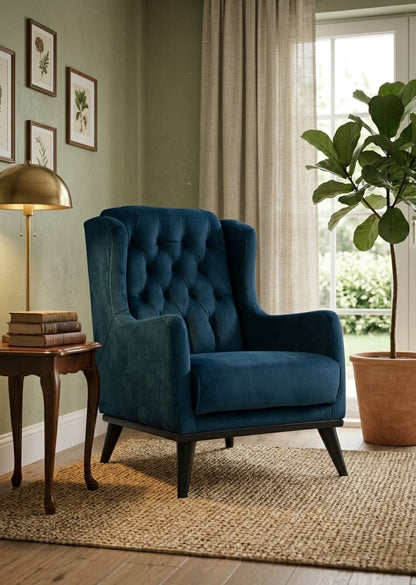 Royale Blue Luxury Single Sofa Chair