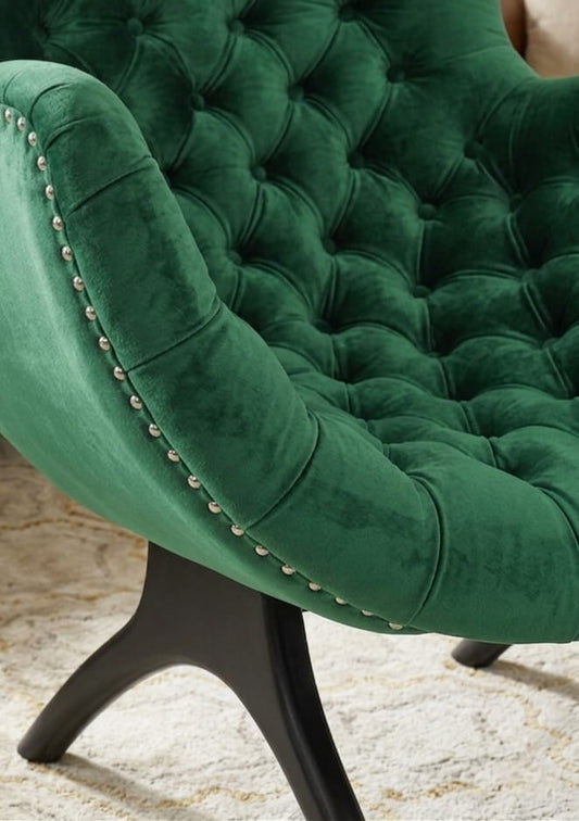 Emerald Tufted Luxury Single Sofa Chair