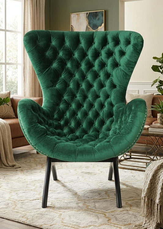Emerald Tufted Luxury Single Sofa Chair