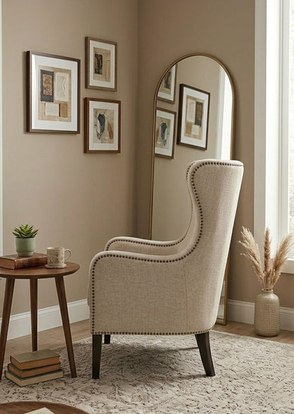Aurora Beige Luxury Single Sofa Chair
