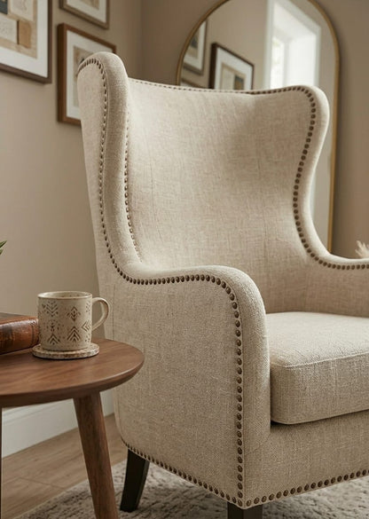 Aurora Beige Luxury Single Sofa Chair