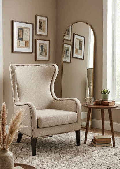 Aurora Beige Luxury Single Sofa Chair