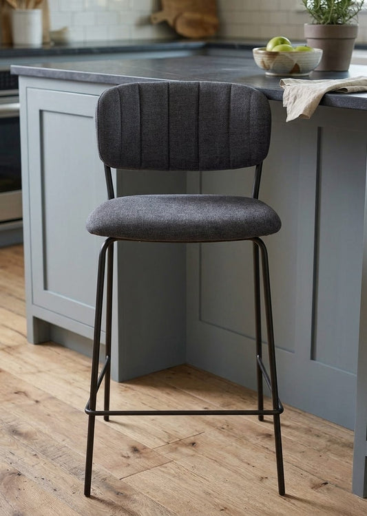 Midnight Comfort Upholstered Bar Chair Stool