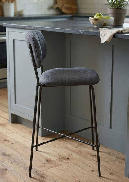 Midnight Comfort Upholstered Bar Chair Stool