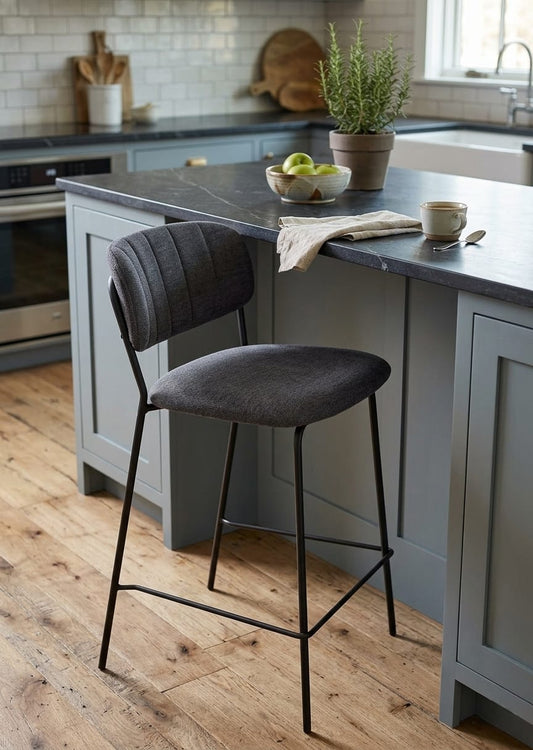 Midnight Comfort Upholstered Bar Chair Stool