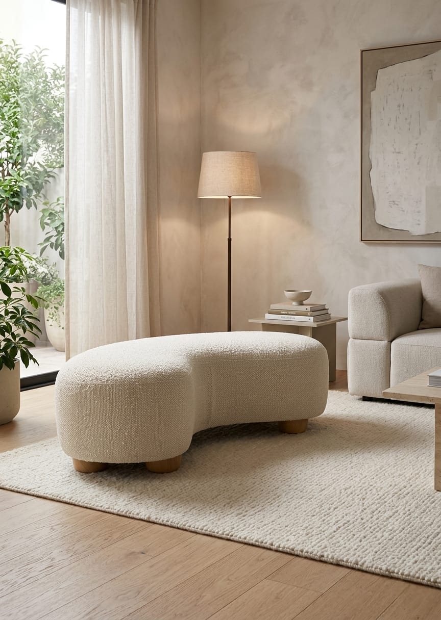 Luna Curve Bedroom Bench