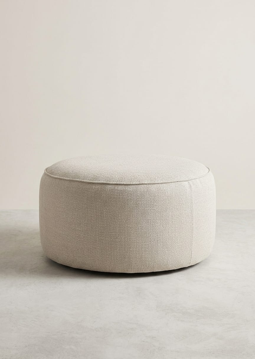 Nova Round Pouf Ottoman Stool