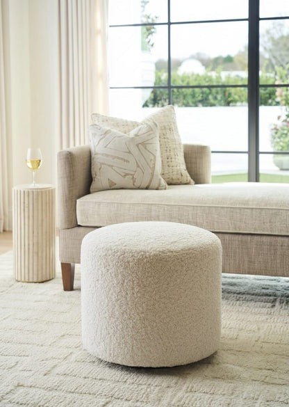 Cloud Bouclé Ottoman Stool