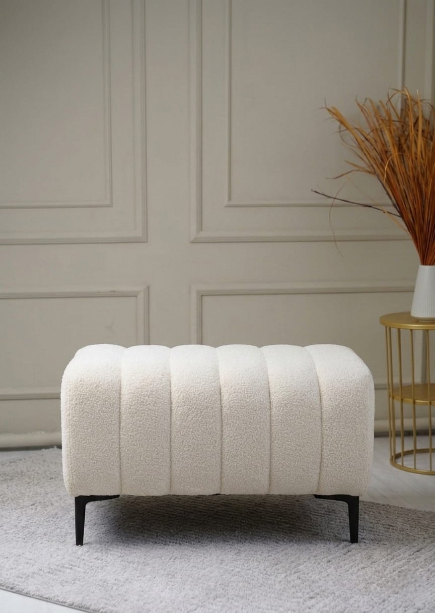 Aria Upholstered Ottoman Chair Lounge Stool