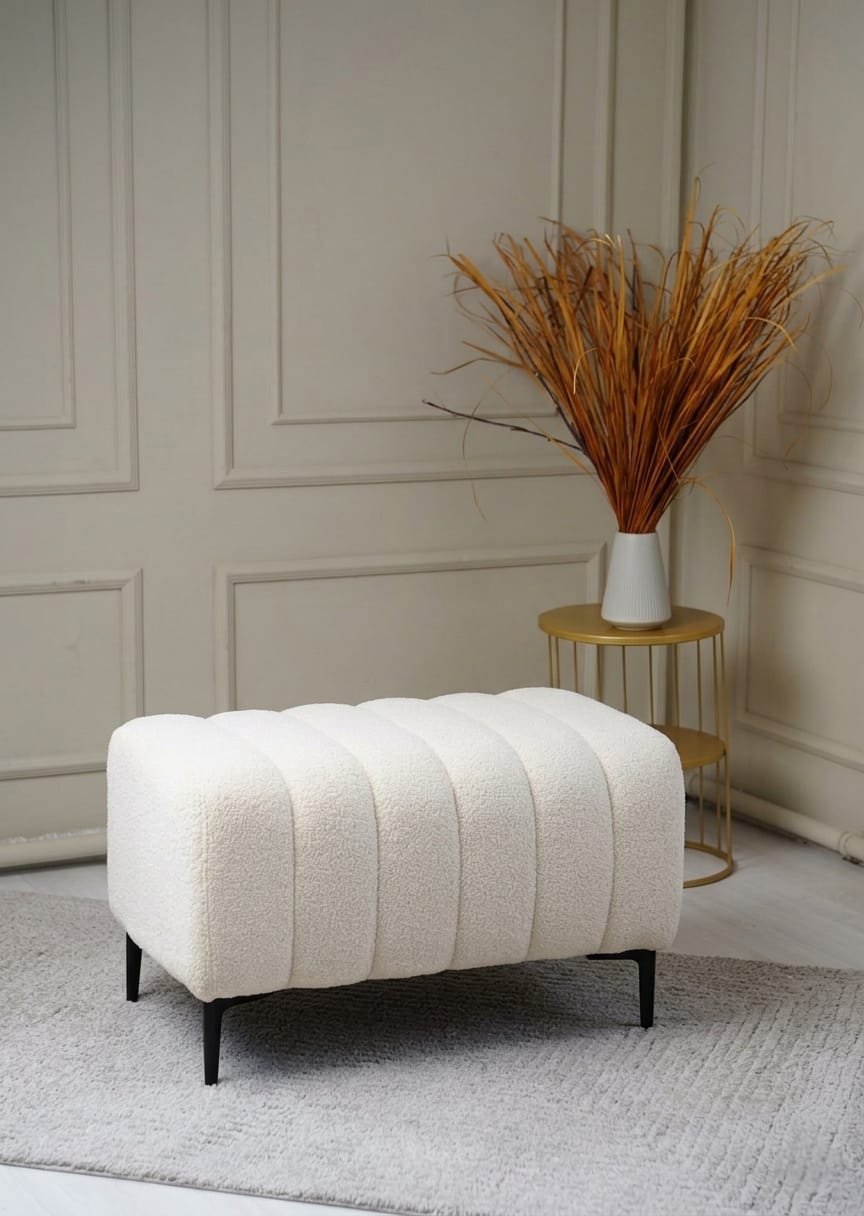 Aria Upholstered Ottoman Chair Lounge Stool