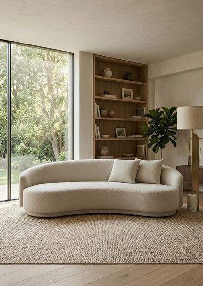 Aura Curved Three Seater Sofa Set for Living Room