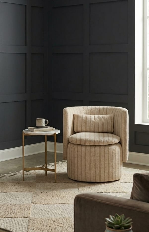 Luna Swivel Ottoman Chair Lounge for Living Room