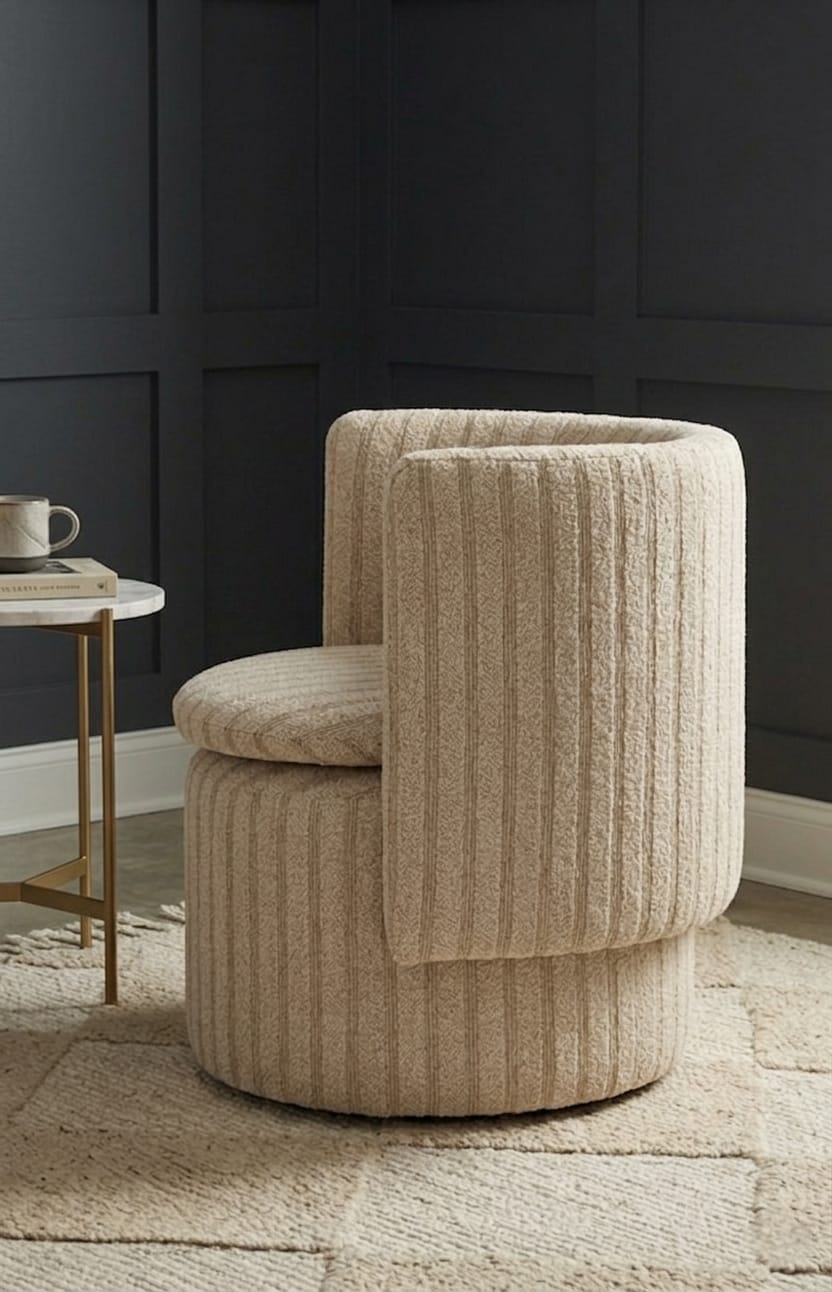 Luna Swivel Ottoman Chair Lounge for Living Room