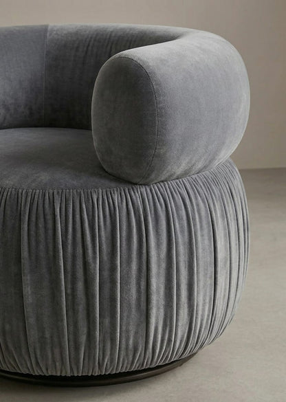 Nova Luxe Velvet Lounge Chair - Modern Single Sofa Chair