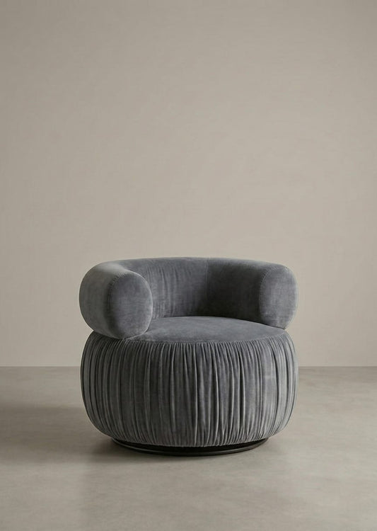 Nova Luxe Velvet Lounge Chair - Modern Single Sofa Chair