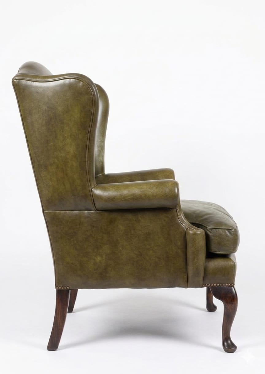 Heritage Wingback Luxury Leather Single Sofa Chair