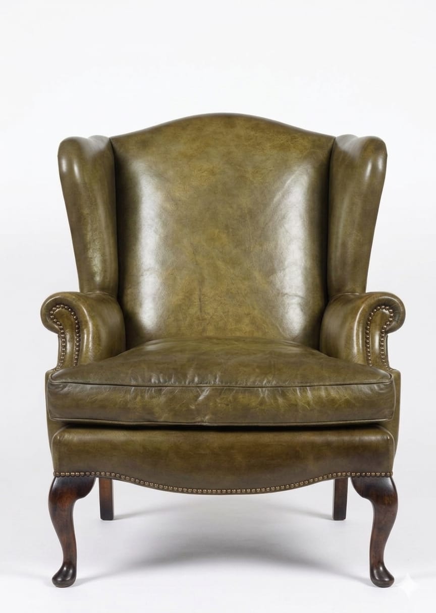 Heritage Wingback Luxury Leather Single Sofa Chair