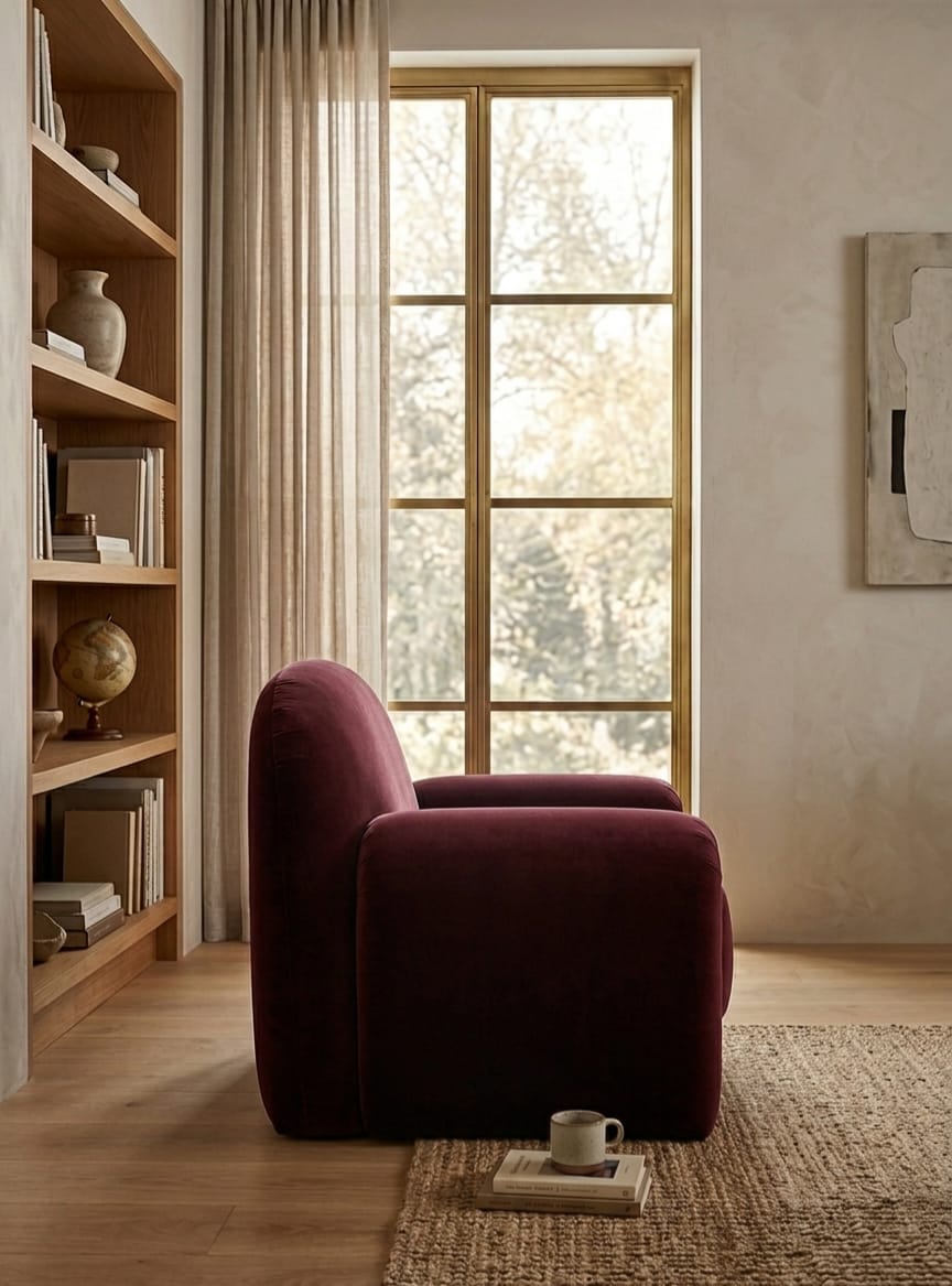Ruby Luxe Modern Single Sofa Chair