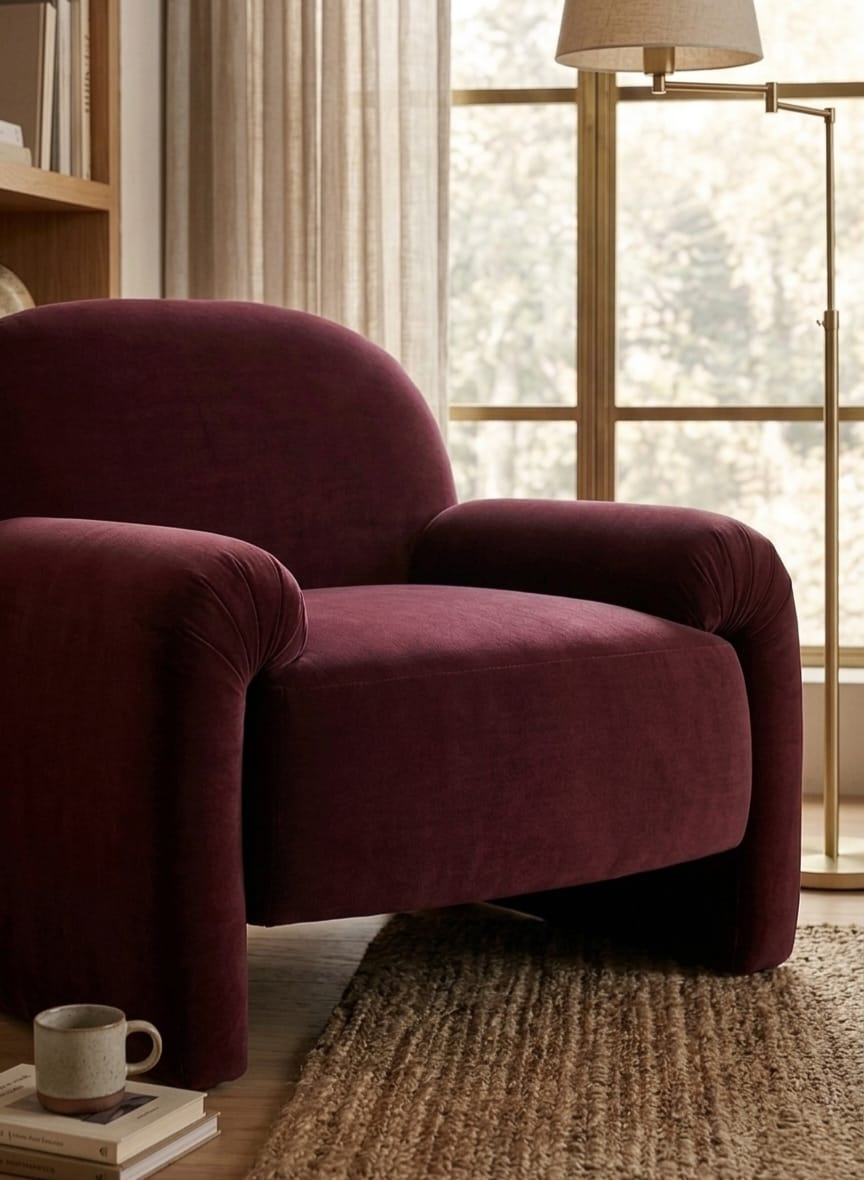 Ruby Luxe Modern Single Sofa Chair
