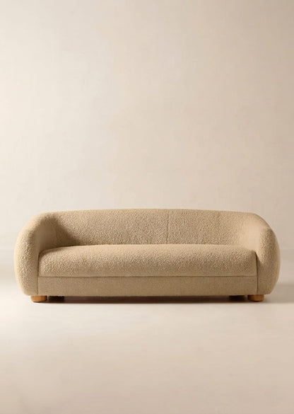 Aurelle Bouclé Three Seater Sofa Set for Living Room
