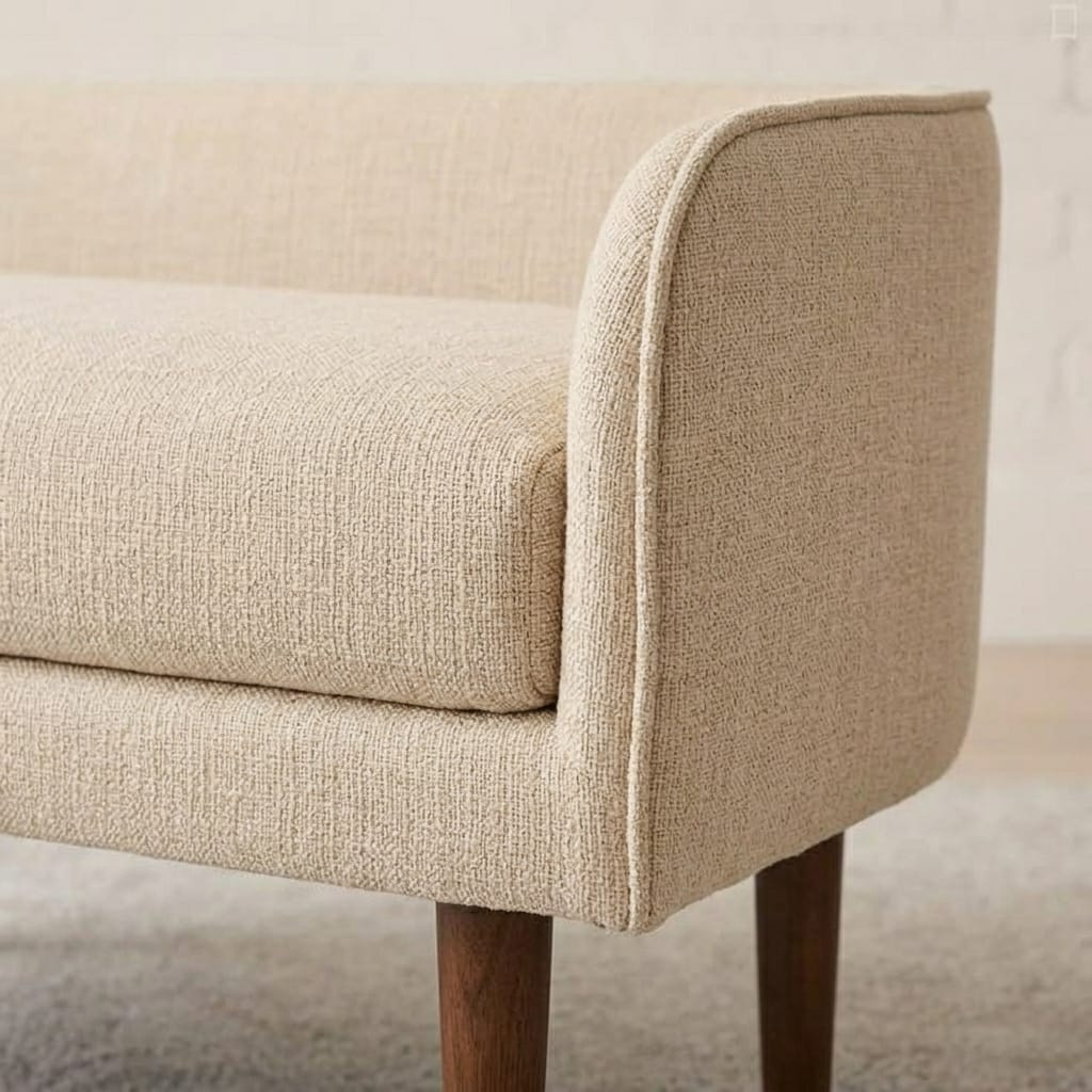 Elara Curve Upholstered Bedroom Bench