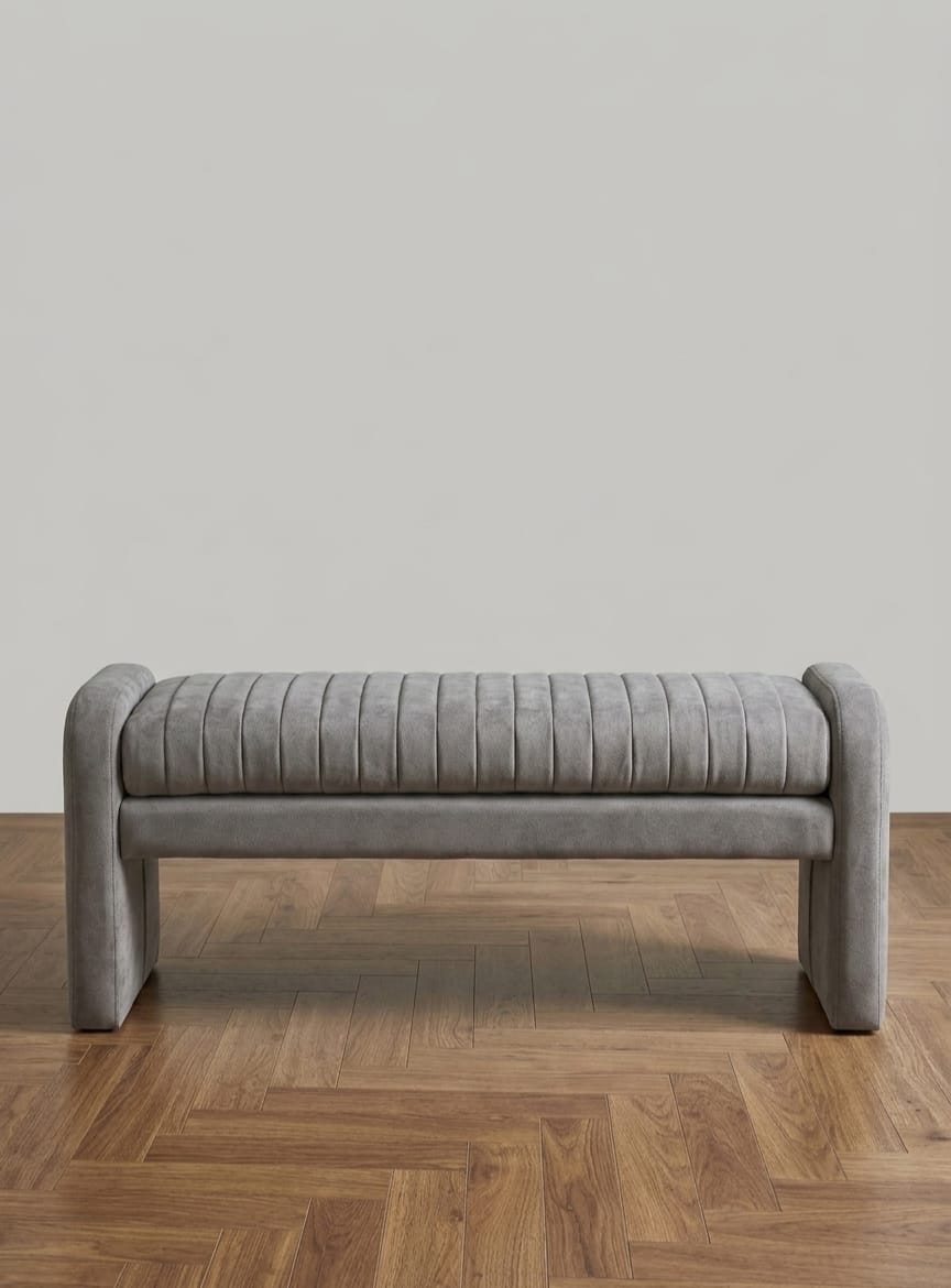 Luna Channel Tufted Bedroom Bench