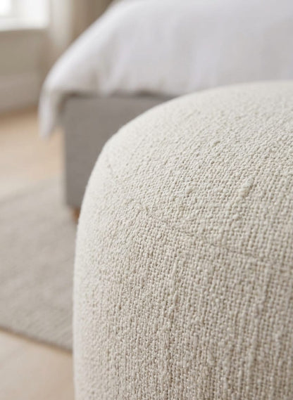 Ivory Curve Storage Bedroom Bench