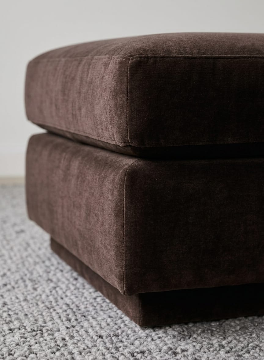 Heritage Velvet Ottoman Stool