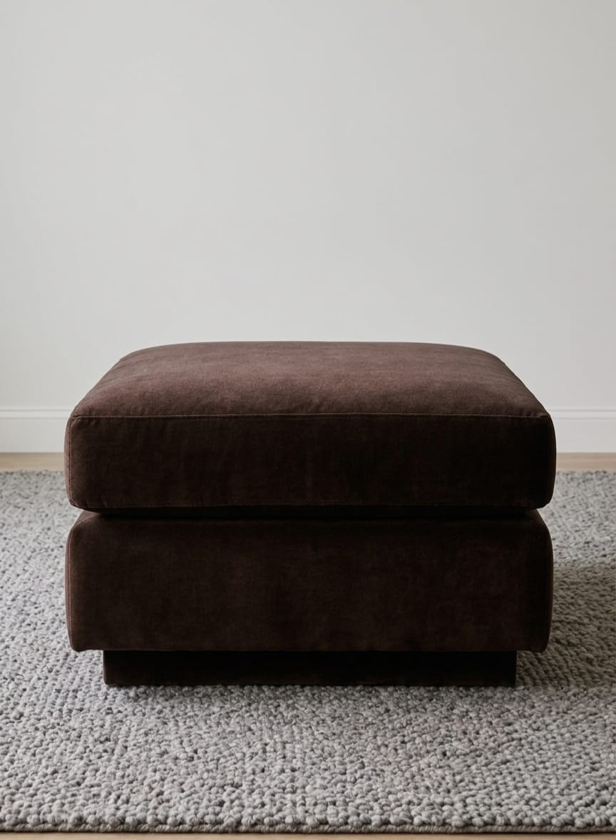 Heritage Velvet Ottoman Stool