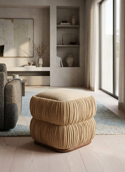 Sand Ripple Ottoman Stool