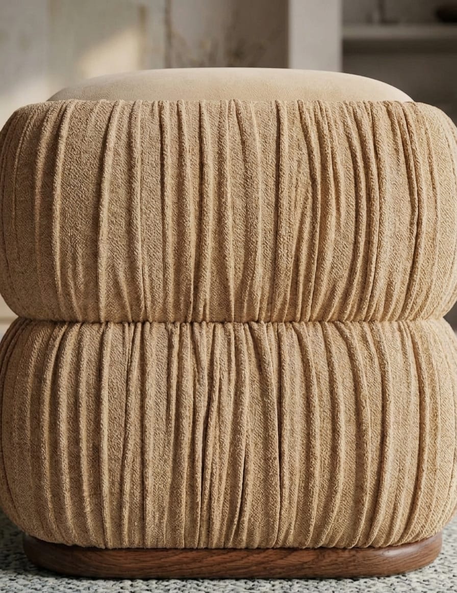 Sand Ripple Ottoman Stool