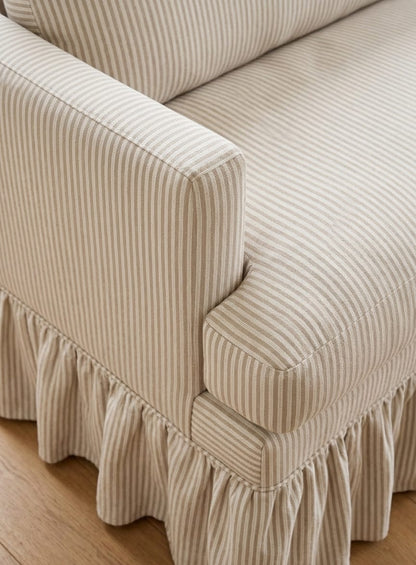 Oatmeal Linen Skirt Sofa