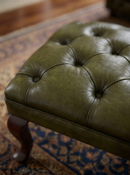 Regal Chester Leather Ottoman Stool