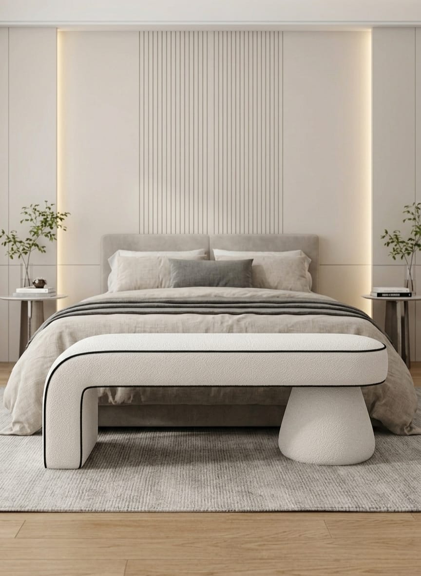 Nova Curved Bedroom Bench