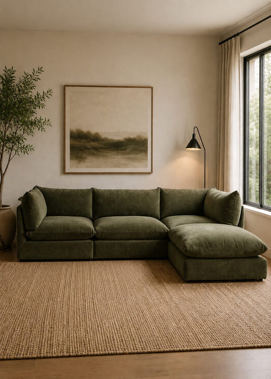 Olive Haven Three Seater Sofa Set