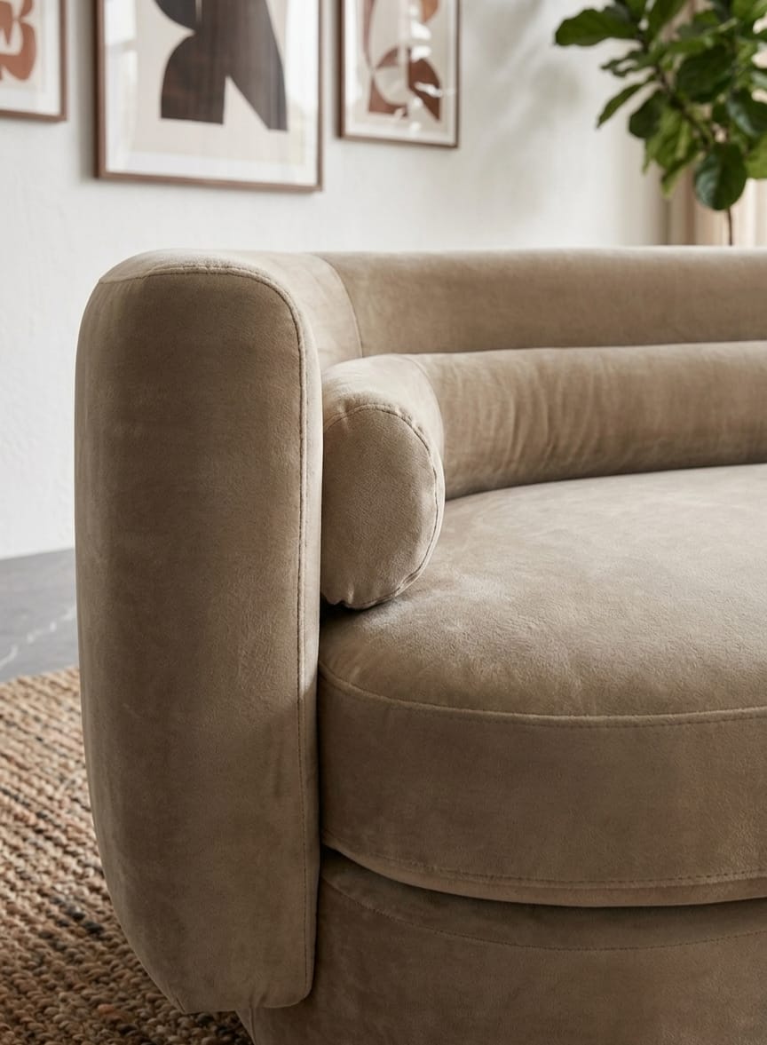 Luna Curved Three Seater Sofa Set