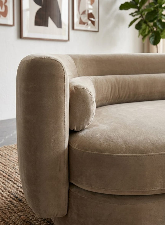 Luna Curved Three Seater Sofa Set