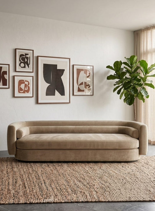 Luna Curved Three Seater Sofa Set