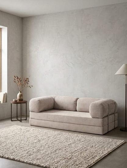 Nova Convertible Three Seater Sofa Cum Bed