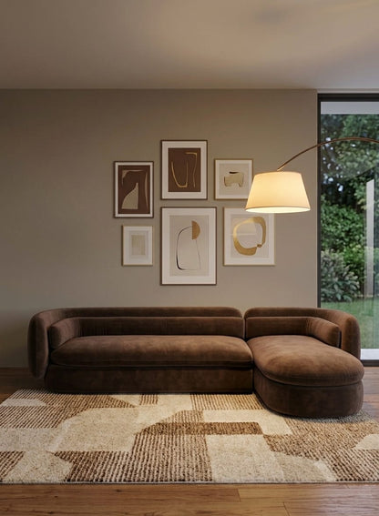 Harlow Curved Three Seater Sofa Set