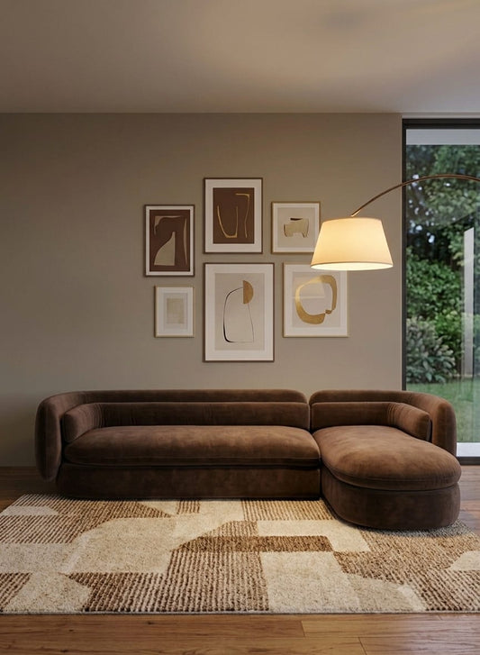 Harlow Curved Three Seater Sofa Set