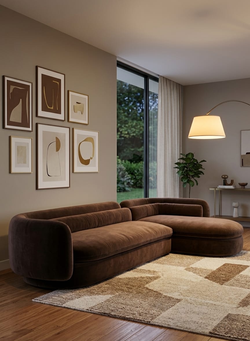 Harlow Curved Three Seater Sofa Set