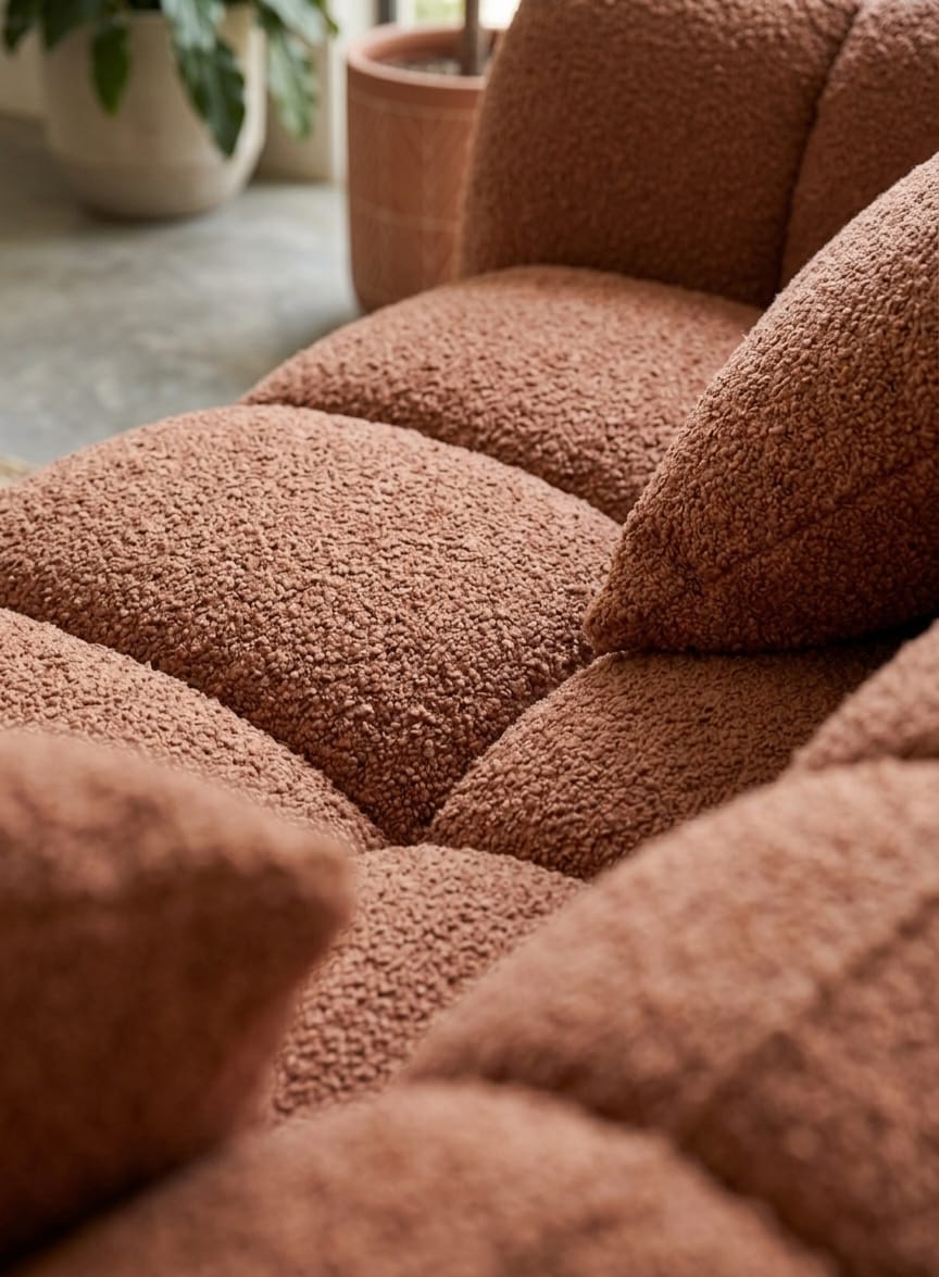 Siena Boucle Three Seater Sofa Set